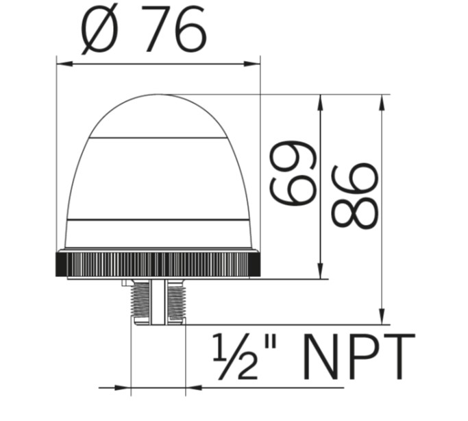 Grothe LED-Blinklicht bl 24V TLB 8835 Grothe LED-Blinklicht bl 24V TLB 8835