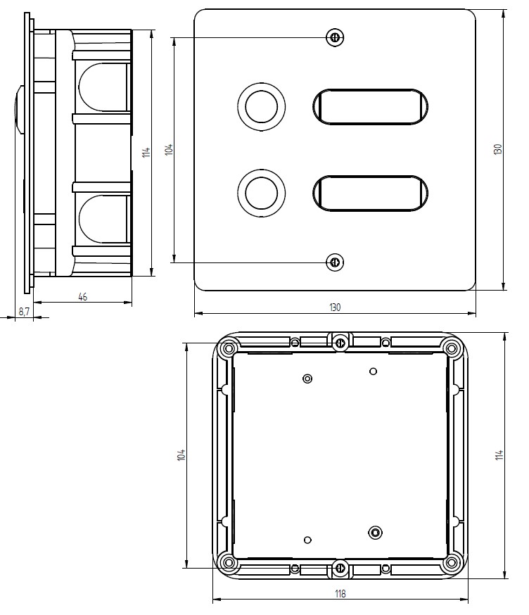 Etagenplatte V2A 2 We ETA 402 V2A UP